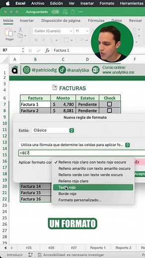 Crea un Check-list de Facturas Pagadas con Casillas en Excel