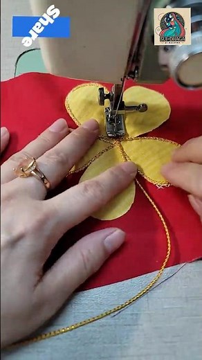 Applique work with simple machine