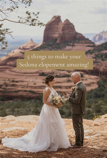 5 things you need to know for your Sedona elopement, no explanation needed! #elope #elopement #arizonaelopementphotographer #elopementphotographer #sedonaelopement