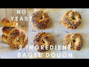 2 ingredient Bagel Dough. Incredibly easy and delicious ! NO YEAST !!! #homemade