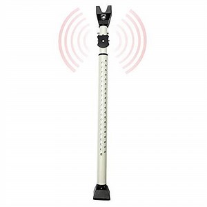 Door Stopper Security Bar with Alarm, 2-in-1 Adjustable Steel Sliding Door Bar, White, 300 lbs of Force, by Guard Dog Security