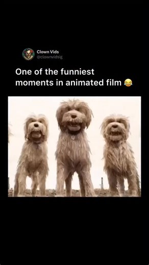 @clownvids on Instagram: "In this iconic scene from Wes Anderson’s 2018 stop-motion masterpiece, Isle of Dogs, a group of exiled canine protagonists negotiates a peaceful resolution before descending into a classic “cartoon scrap.” The film is set in a near-future Japan where a canine flu outbreak leads the mayor of Megasaki City to banish all dogs to a desolate landscape known as Trash Island. Before the dogs engage in a fight over a mysterious sack of food, the character Rex, voiced by Edward
