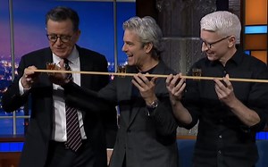 Anderson Cooper & Andy Cohen Take Shots & Spill Secrets With Stephen Colbert