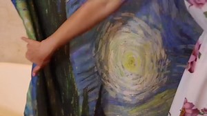 Ambesonne Scenery Shower Curtain, Astronaut from Earth, 69"Wx70"L, Grey Orange