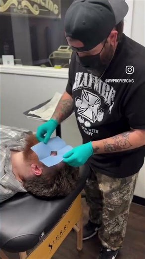 10 gauge eyebrow piercing. Pierced freehand using Leroi Fine Jewelry #piercing #piercer