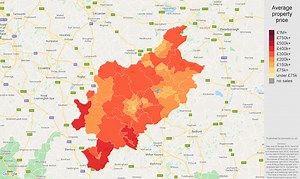 Northampton house prices in maps and graphs. November 2025
