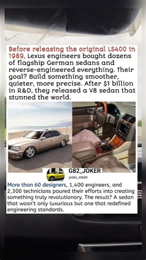 Before releasing the original LS400 in 1989, Lexus engineers bought dozens of flagship German