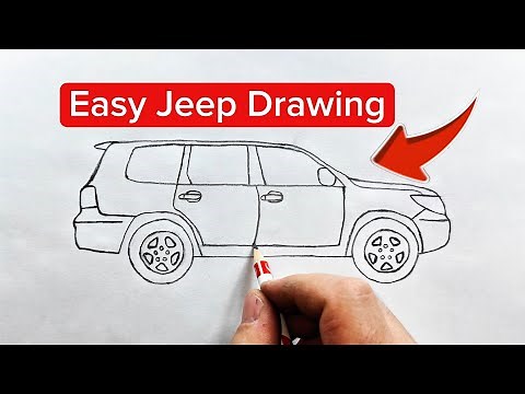 How to Draw a Jeep Car | Easy Step-by-Step Drawing