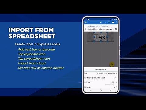 How to Import Data from a Spreadsheet | Brady Express Labels App