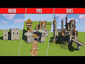 CASTILLO MEDIEVAL | NOOB vs PRO vs HACKER vs DIOS | Descarga #minecrafter #minecraftbuild #castle