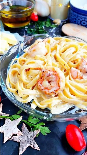 Creamy Shrimp Fettuccine Alfredo Recipe