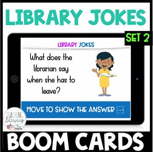 Library Jokes | BOOM CARDS | SET 2