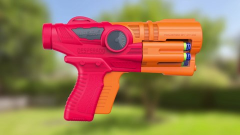 Adventure Force Desperado Foam Dart Blaster, Double-Action and Slamfire with 12 Waffle Tip Darts Compatible with Most Standard Full-Length NERF Elite and XShot Dart Blasters, 8