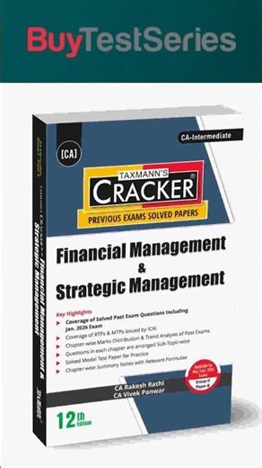 🔥 CA Inter FM SM Book Review | Best Book for ICAI Exam Preparation? 📘 #shorts #bookreview #taxmann