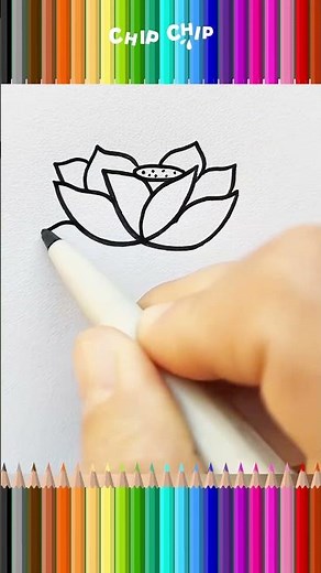 🌸 How to Draw a Beautiful and Easy Lotus Flower