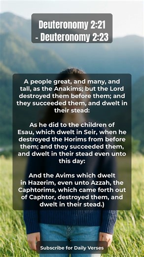 📖 Today's Verses: Deuteronomy 2:21 – Deuteronomy 2:23