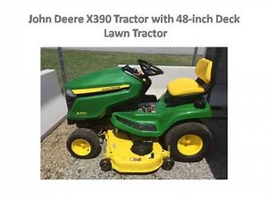 John Deere X390 with 48-in. Deck Lawn Tractor price and specifications