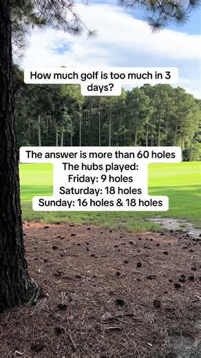 The hubs has played 60 holes of golf since Friday…and we still had dinner out as a family, he worked a bit, brought dinner home one day, watched a movie with the kids, and crossed a few things off the honey-do list. Ladies, marry someone who can golf and still function as a husband and father. Men, marry someone who can enjoy their free time while you golf ⛳️🏌️#golfwidow #golf #golftok #marriedtogolf #life