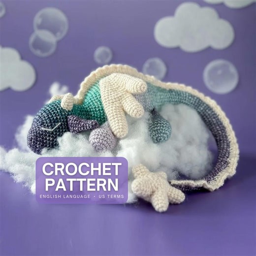 Dreamy the Sleepy Dragon, Low-sew Amigurumi Crochet Pattern (PDF File), English, US Terms - Etsy