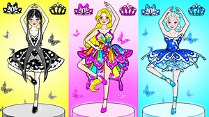 53K views · 736 reactions | DIY Paper Crafts | Black, Pink And Blue Barbie Ballet Dresses + More Nursery Dress Up | WOA Paper Craft | WOA Bricks Technic | Facebook