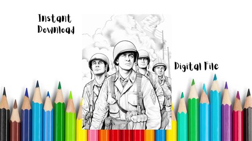 Military Coloring Pages for Color Therapy and Mindful Activities - Etsy