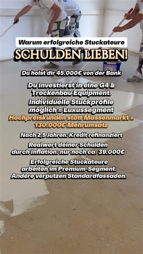 Warum Stuckateure Schulden lieben! #handwerk #cheftool #finanzstrategien #finanzcontroller
