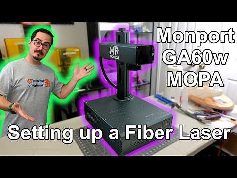How to setup and calibrate a Fiber Laser - Lightburn | Monport GA60 watt MOPA Fiber Laser