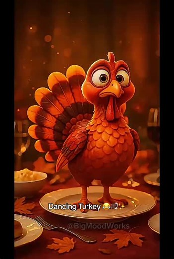 Dancing Turkey Celebrates Thanksgiving with Joy