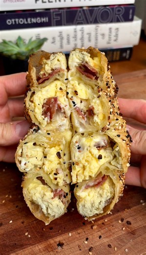 3M views · 31K reactions | Bacon Egg and Cheese Rice Paper Spiral...