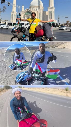 Fazal Reviews on Instagram: "कौन है ये लड़का जो साइकिल से हज करने निकला है🫡🤔 #haj #hafizhakimtalib #muslim #viralreels #fbreels"