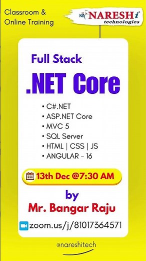 Full Stack DotNet Core | Naresh IT