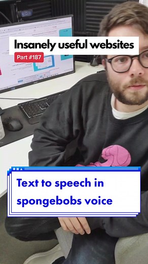 Insanely useful websites, 187. Watch me turn text to voice in spongebobs voice. #trendinghashtags🔥 #textto #videoeditor #trendinghashtags451 @mronlinereviewer