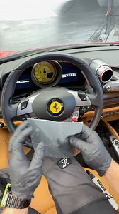 272K views · 1.2K reactions | Ferrari Steering Wheel Emblem Tinting. We show how to apply a tinted Paint Protection Film (PPF) over the emblem on a Ferrari F8 Spider steering wheel. The process includes surface prep with silicone remover and a precise, bubble-free application for a clean, subtle finish.#Wrapping #Detailing #FerrariF8 #steeringwheelwrap #PPF #carinterior #carcustomization #carwrap #interiordetailing #luxurycars | Polonez Garage - Wrapped with Passion | Facebook