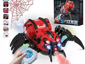 Remote Control Spider , RC Spider Stunt Robot with Spray/Lights/Music .GAIETYDIY Store. 🕷️ 🕷️