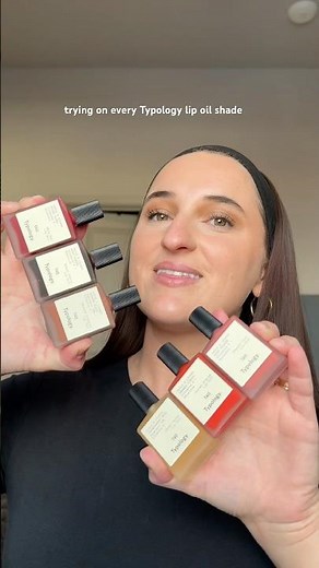 Trying on every Typology lip oil shade ✨
