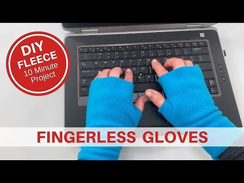 DIY FLEECE FINGERLESS GLOVES | Easy 10 Minute Sewing Project