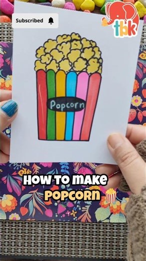 Cute popcorn drawing - How to draw popcorn 🍿#cutedrawing #easydrawing #viralsong #popcorn #toocute