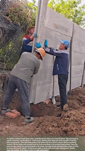 Install cement board fence