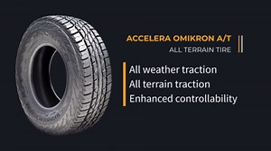 Set of 4 Accelera Omikron A/T 235/75R15 116/113Q E 10 Ply All Terrain Light Truck Tires