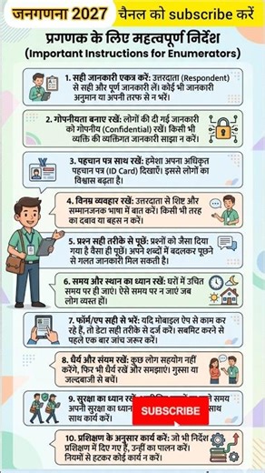 जनगणना 2027 में ये 10 सावधानियाँ जरूरी ⚠️ | प्रगणक हो तो जरूर देखें | Enumerator Tips | Census 2026