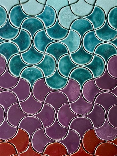 Handmade Moroccan Fish Scale Ceramic Tile: Kitchen Backsplash, Bathroom Tile - Etsy
