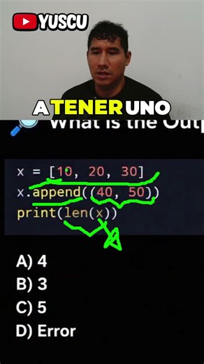 🧠 ¿Cuánto da este código en Python? Resuélvelo antes de ver la respuesta #yuscumejia #yuscu