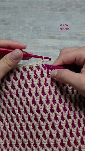 FPDC Spike SC Stitches 8 Row Repeat Crochet Pattern | LEFT HANDED CROCHET #crochettutorial #crochet