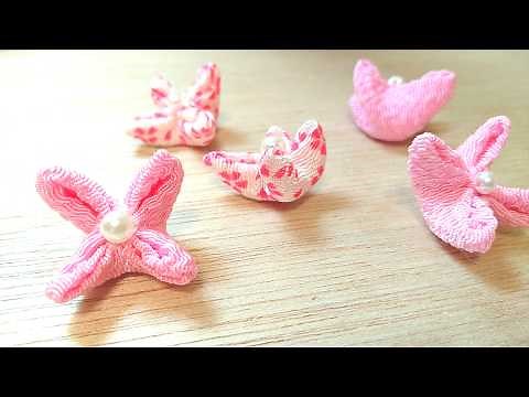 【簡単】🌸くくり花の作り方🌸【ちりめん細工】Handmade flowers.Japanese traditional crafts.