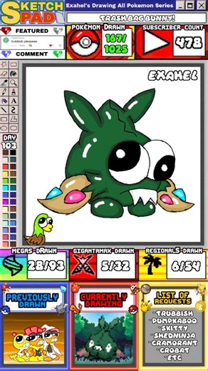 Drawing Trubbish 🗑 | Drawing All Pokemon Series (DAY 103)
