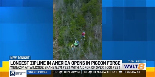 The longest zipline in America opens in Pigeon Forge