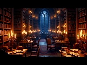Dusty Old Library Ambience with Gentle Rain Sounds for Sleep (ASMR)