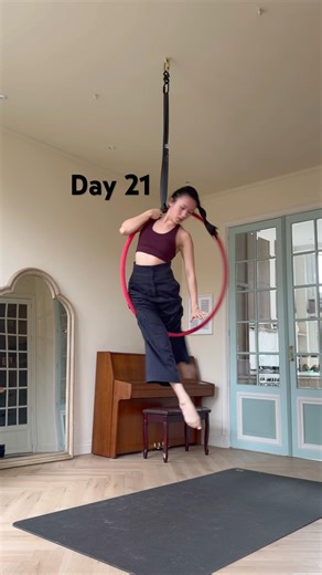 Around the world on Aerial Hoop - day 21 of low hoop series!
