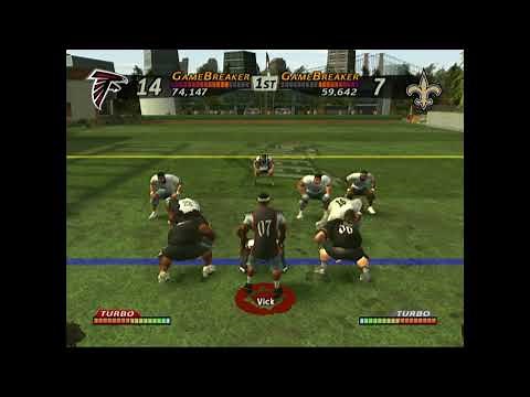 NFL Street (PS2) ATL Falcons vs. NO Saints 4K60FPS