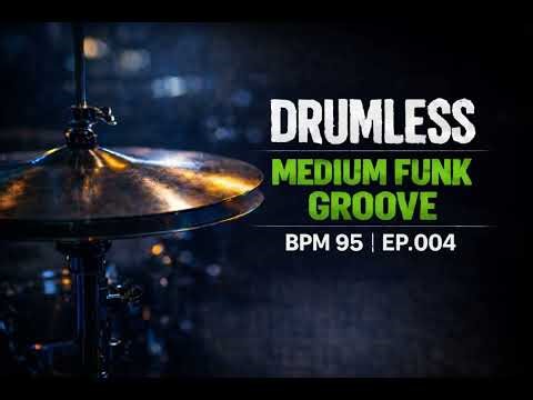 Medium Funk Drumless 004 | 95 BPM | Drum Backing Track for Drummers | Funk Groove